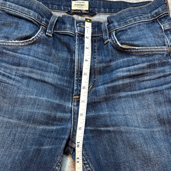 Citizens of Humanity Drew Crop Flare Jeans Size 26 Frayed Cuff Blue ✨ - Picture 14 of 15